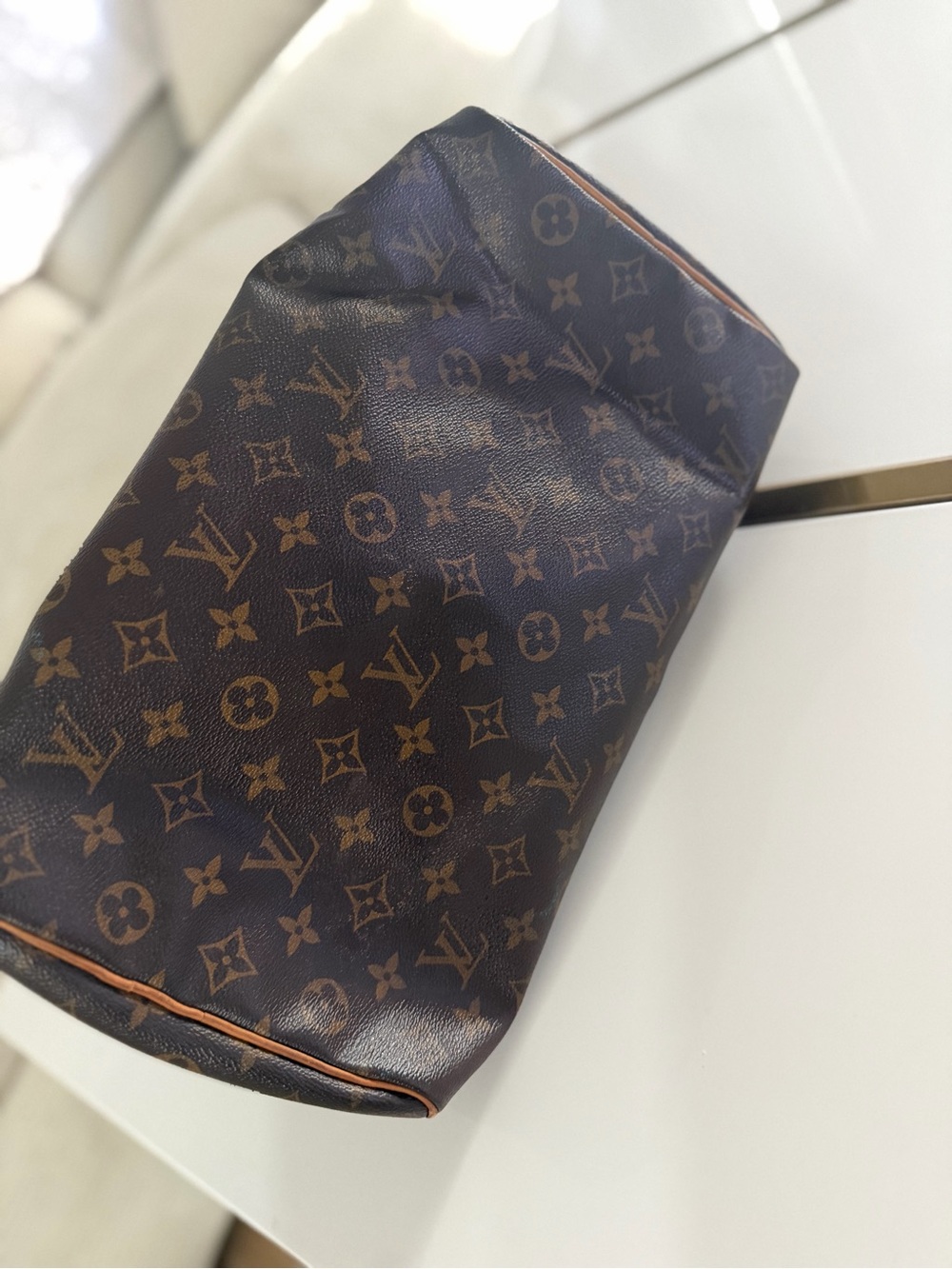 Vintage Louis Vuitton Speedy Brown Monogram Top-Handle Satchel - Picture 4 of 5